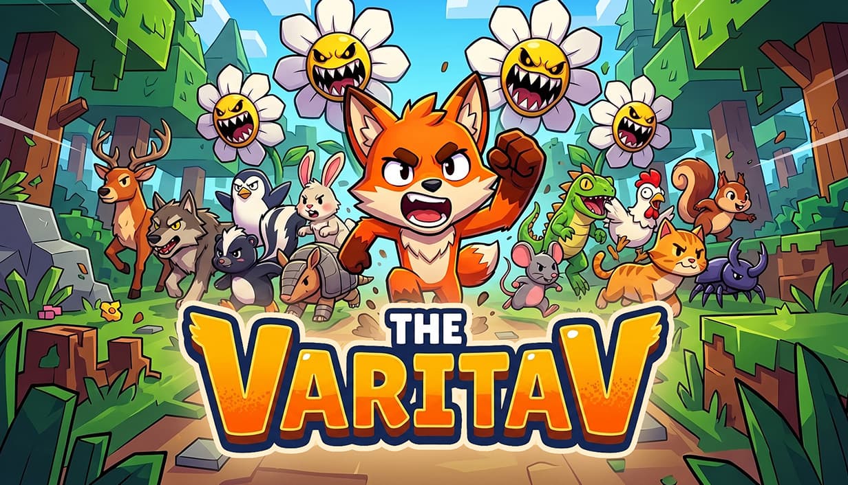The Varitav oyununda tilki ve hayvan temalı düşmanlar
